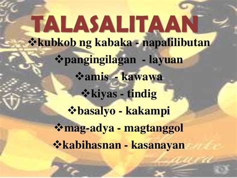 Talasalitaan ng Florante at Laura .